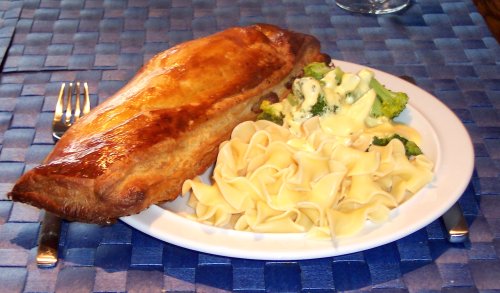 Lachs im Blätterteig
