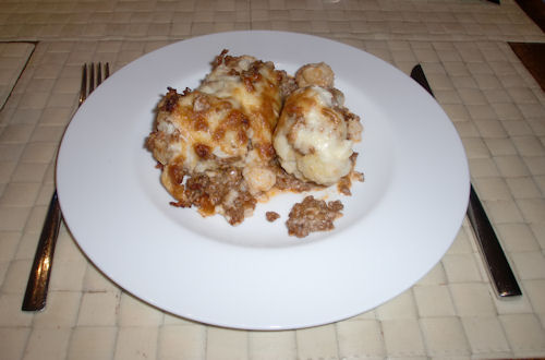 Blumenkohlauflauf mit Hackfleisch