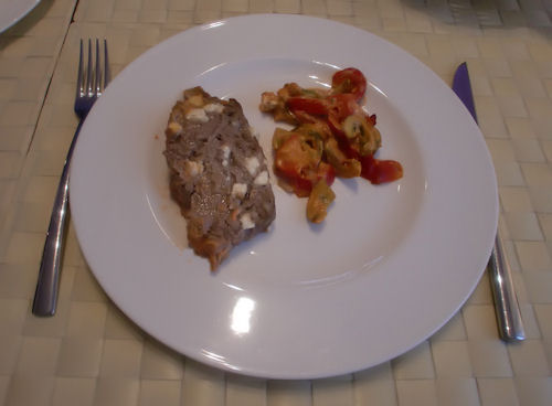 Hackbraten mit Feta
