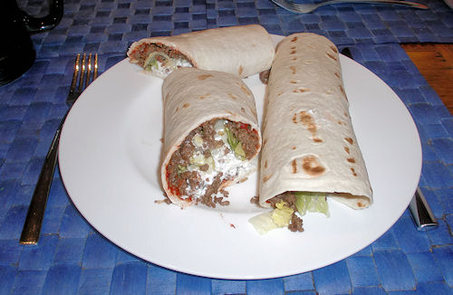 Wrap mit Hackfleisch-Füllung