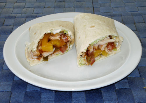 Wrap mit Hühnerfleisch