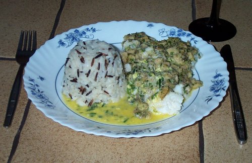 Kabeljau mit Pilz-Kräuter-Kruste