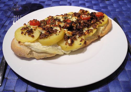 Kräuterfladen mit Kartoffeln