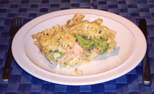 Nudel-Lachs-Auflauf