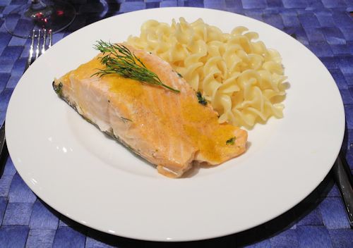 Lachs mit Safranbutter