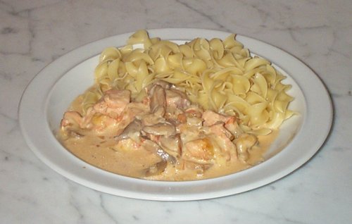 Überbackenes Lachsragout