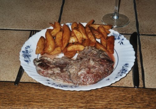 Kalbsmedaillons mit Marsala und Röstkartoffeln