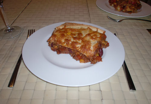 Mexikanische Lasagne mit Hackfleisch