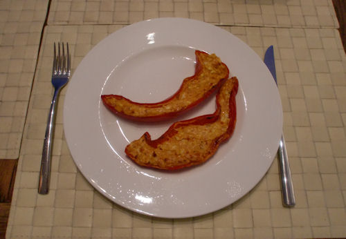 Gefüllte Paprikaschoten mit Feta