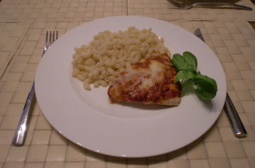 Hähnchen mit Pesto und Mozzarella
