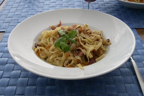 Nudeln mit Pfifferlingen