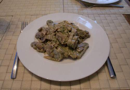 Maultaschen-Pilz-Pfanne