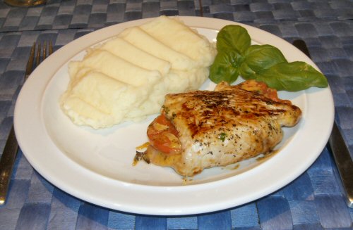 Gefüllte Putenschnitzel