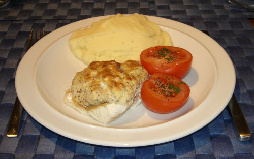 Fischfilet mit Senfhaube