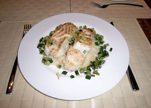 Skrei mit Prosecco-Risotto