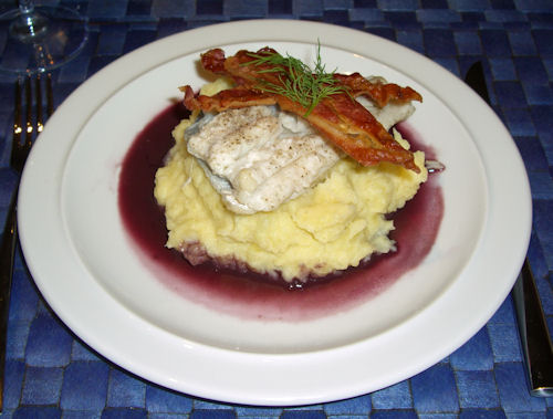 Skrei-Filet mit Rotweinsauce