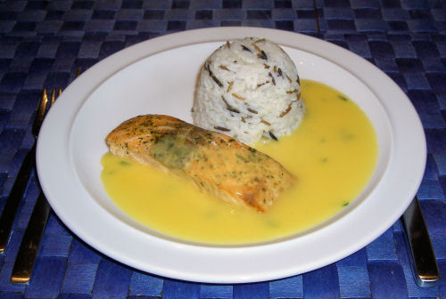 Lachs mit Thymiansauce