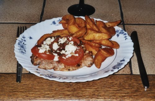 Überbackenes Schweineschnitzel